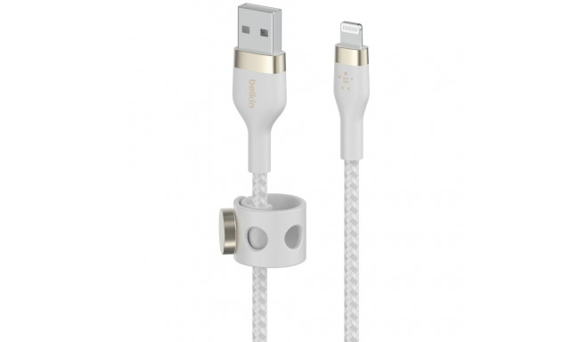 Belkin Flex Lightning/USB-A 3m mfi sertifitseeritud, valge CAA010bt3MWH