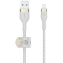 Belkin Flex Lightning/USB-A 1m mfi sert., valge CAA010bt1MWH
