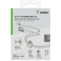 Belkin Flex Lightning/USB-A 1m mfi sert., valge CAA010bt1MWH