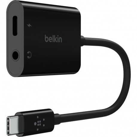 Belkin RockStar 3,5mm audio- ja USB-C laadimisadapter NPA004btBK