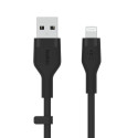 Belkin Flex Lightning/USB-A 1m mfi sert., must CAA008bt1MBK