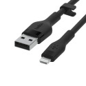 Belkin Flex Lightning/USB-A 1m mfi sert., must CAA008bt1MBK
