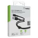 Belkin Flex Lightning/USB-A 1m mfi sert., must CAA008bt1MBK