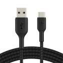 Belkin USB-C/USB-A Kaabel 3m punutud, must CAB002bt3MBK