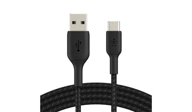 Belkin USB-C/USB-A Kaabel 3m punutud, must CAB002bt3MBK