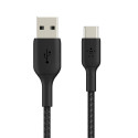 Belkin USB-C/USB-A Kaabel 3m punutud, must CAB002bt3MBK