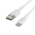 Belkin USB-C/USB-A Kaabel 2m PVC, Valge CAB001bt2MWH