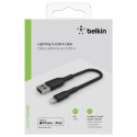 Belkin Lightning Kaabel 15cm, kaetud, MFi sertifikaadiga, must