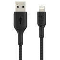 Belkin Lightning Kaabel 15cm, kaetud, MFi sertifikaadiga, must