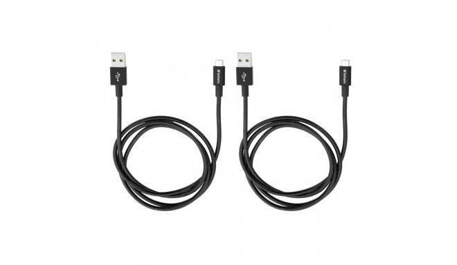 1x2 Verbatim Micro USB kaabel Sync & Charge 100cm must 48874