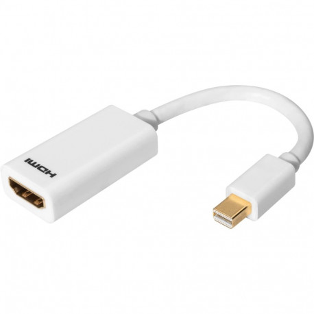 DIGITUS Mini DisplayPort - HDMI adapter / konverter 15 cm valge