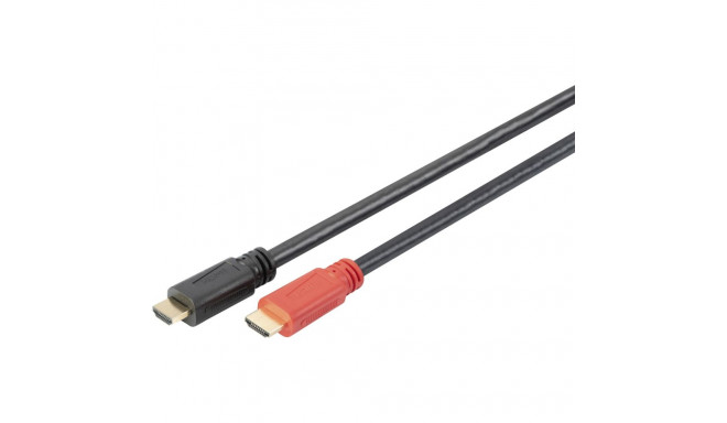 DIGITUS HDMI High Speed kaabel 15m võimendiga kuldne must Full HD