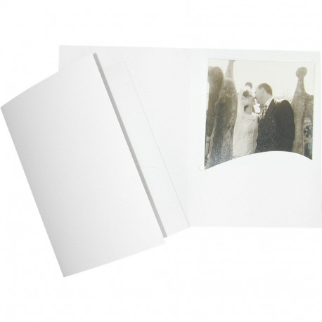 1x100 Daiber Portrait folders Profi-Line 13x18 white silk