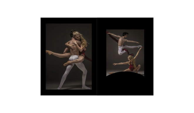 1x100 Daiber Portrait folders w. passepartout 13x18 black