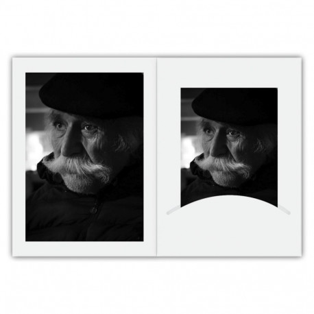 1x100 Daiber portreefotode kaaned passepartout’ga 13x18 valge siid