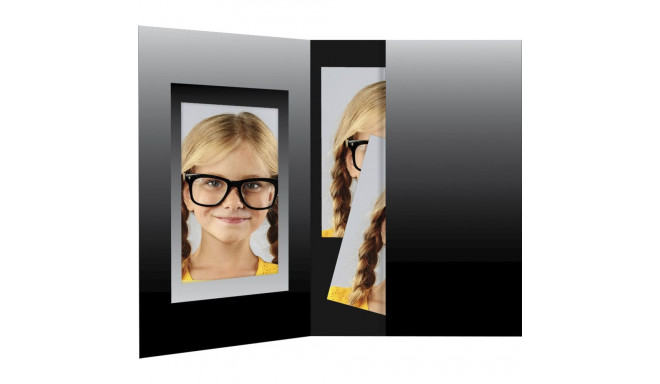 1x100 Daiber kaustad passi foto, must/hõbedane 36x50 mm