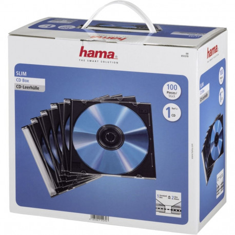 1x100 Hama Slim CD jewel case must 51270