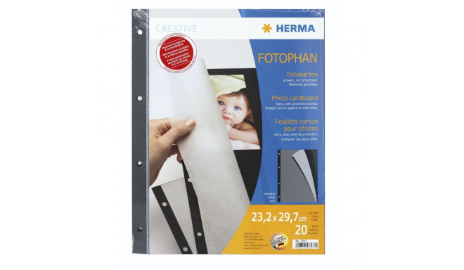 Herma foto kartong must 20 lehte 7577
