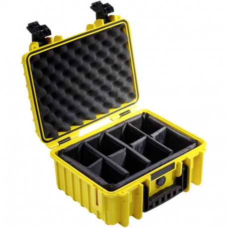 B&W Outdoor Case Type 3000 kollane lahtritega
