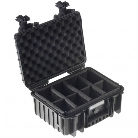 B&W Outdoor Case Type 3000 must polsterdatud vaheseina sisetükk