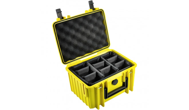 B&W Outdoor Case Type 2000 yellow padded partition insert