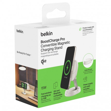 Belkin BOOST Charge Pro Qi2 15W magnetiline laadija valge WIA008vfWH
