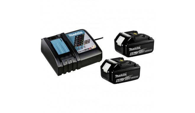 Makita toiteallika komplekt 199480-6 2x BL1860B + DC18RC
