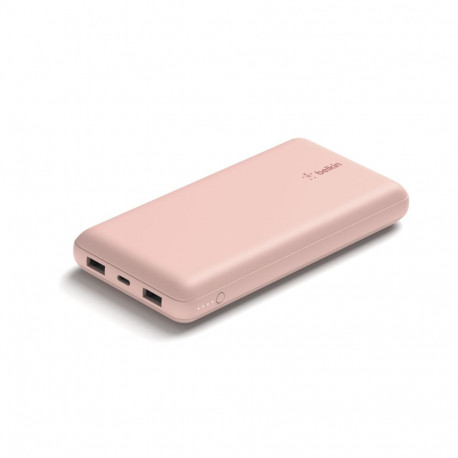 Belkin akupank 20.000mAh roosa 15W+USB-A/C kaab. 15cm BPB012btRG