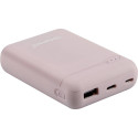 Intenso Powerbank XS10000 roosa 10000 mAh koos USB-A ja Type-C kaabliga