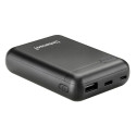 Intenso Akupank XS10000 must 10000 mAh sisaldab USB-A - Type-C kaablit