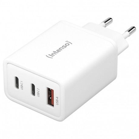 Intenso toiteadapter W65ACC GaN 2x USB-C 1x USB-A 65W, must
