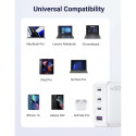 UGREEN USB-A+3xUSB-C 100W GaN-tehnoloogiaga Kiirlaadija EU Valge