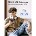 UGREEN Nexode Mini 20W PD GaN tehnoloogiaga Laadija Valge