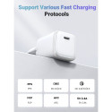 UGREEN Nexode Mini 20W PD GaN tehnoloogiaga Laadija Valge