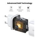 UGREEN Nexode 45W Kahe USB-C PD Laadija (25W+20W) valge