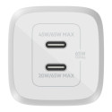 Belkin BOOST Charge 65W Kahe USB-C PD pordiga Laadija + 2 m Kaabel WCH013vf2MWH-B6