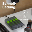 GP ReCyko M451/270 4-pordiline USB-laadija koos 4xAA NiMh 2600mAh akudega