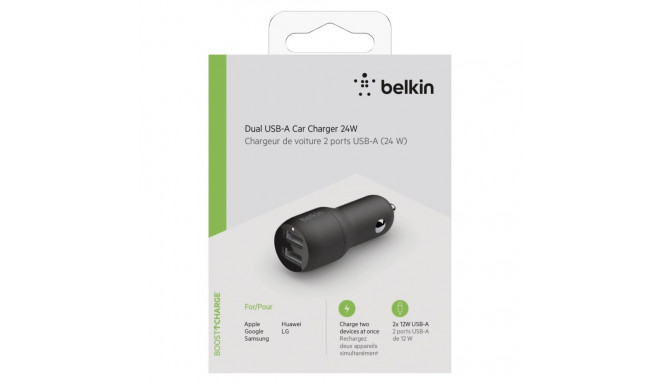 Belkin USB-A autolaadija 24W must CCB001btBK