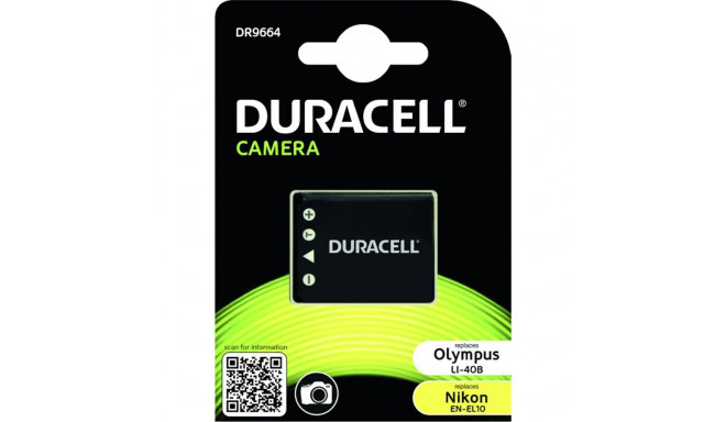Duracell liitiumioon 700 mAh jaoks Olympus Li-40B Nikon EN-EL10