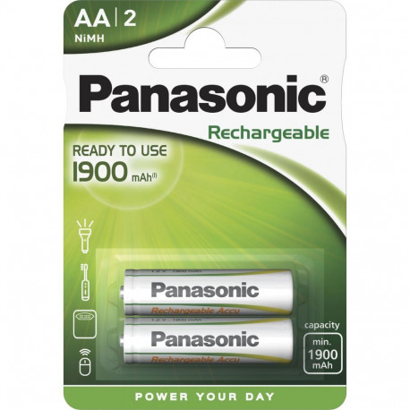 1x2 Panasonic NiMH Mignon AA 1900 mAh kasutusvalmis aku