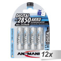 12x4 Ansmann NiMH akud 2850 Mignon AA 2650 mAh DIGITAL