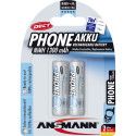 1x2 Ansmann maxE NiMH laetavad akud Mignon AA 1300 mAh DECT telefonide jaoks