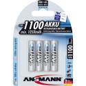1x4 Ansmann NiMH laetav patarei 1100 Micro AAA 1050 mAh 1x4 Ansmann NiMH laetav patarei 1100 Micro AAA 1050 mAh