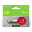 6+4 GP Super Alkaline 1,5V AAA Mikropatarei LR03 GPSUP24A997C10