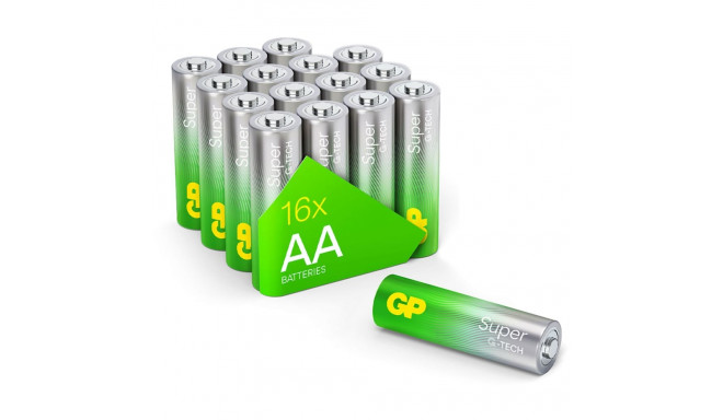 1x16 GP Super Alkaline 1,5V AA Mignon LR06 Rel.03015AETA-S16