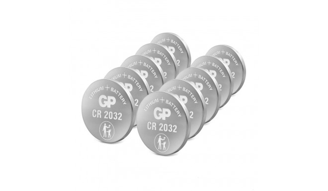 1x10 GP CR 2032 liitium 3V 0602032C10