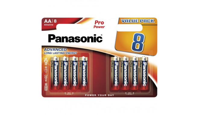 1x8 Panasonic Pro Power LR 6 Mignon AA patarei
