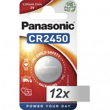 12x1 Panasonic CR 2450 liitium patarei