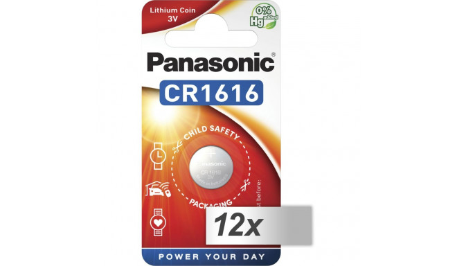 12x1 Panasonic CR 1616 liitiumtoide