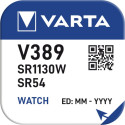 1 Varta Kellapatarei V 389 Suure Läbilaskevõimega